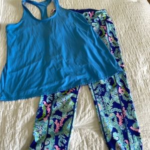 Lilly Pulitzer luxletic pants and top. Both size medium